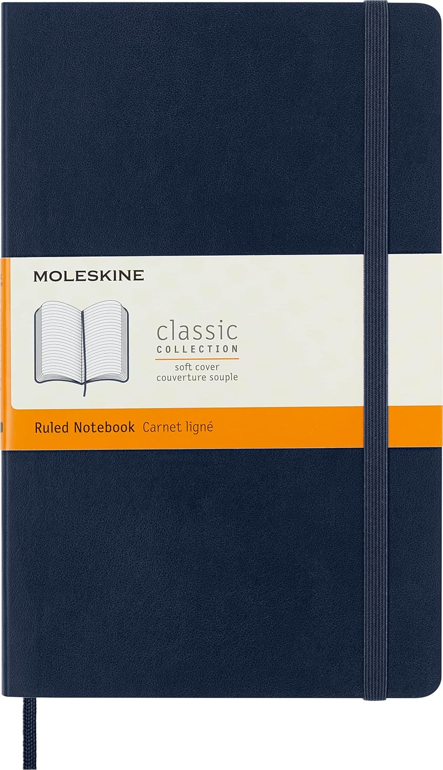 Large Ruled Notebook Sapphire Blue Softcover | Bookazine HK