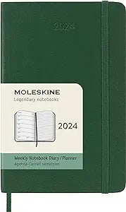 2024 Weekly Planner, 12M, Pocket, Myrtle Green, Soft Cover | Bookazine HK