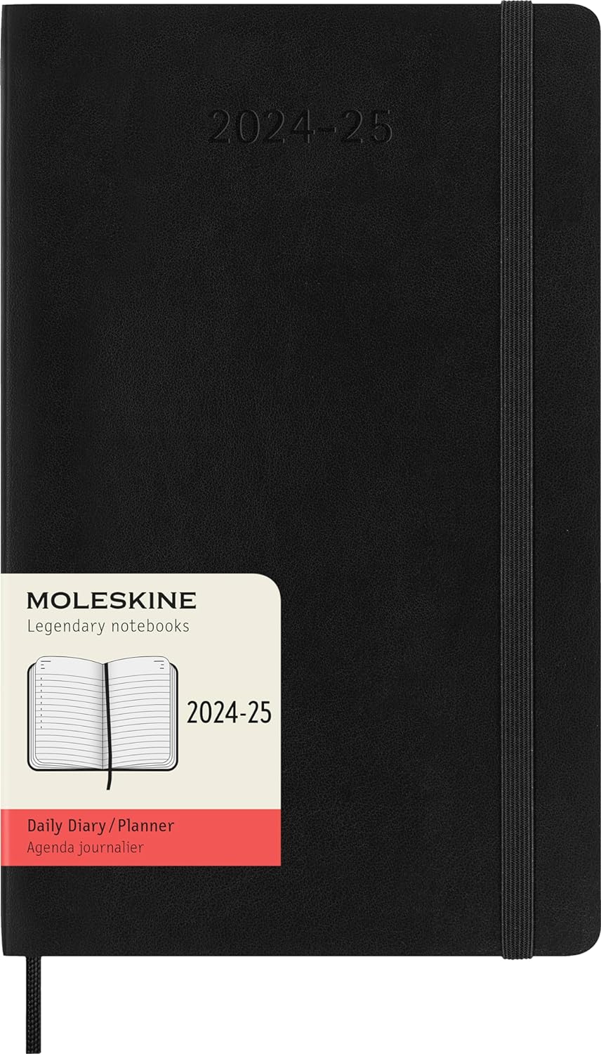 18M Daily Planner Large Black Softcover | Bookazine HK