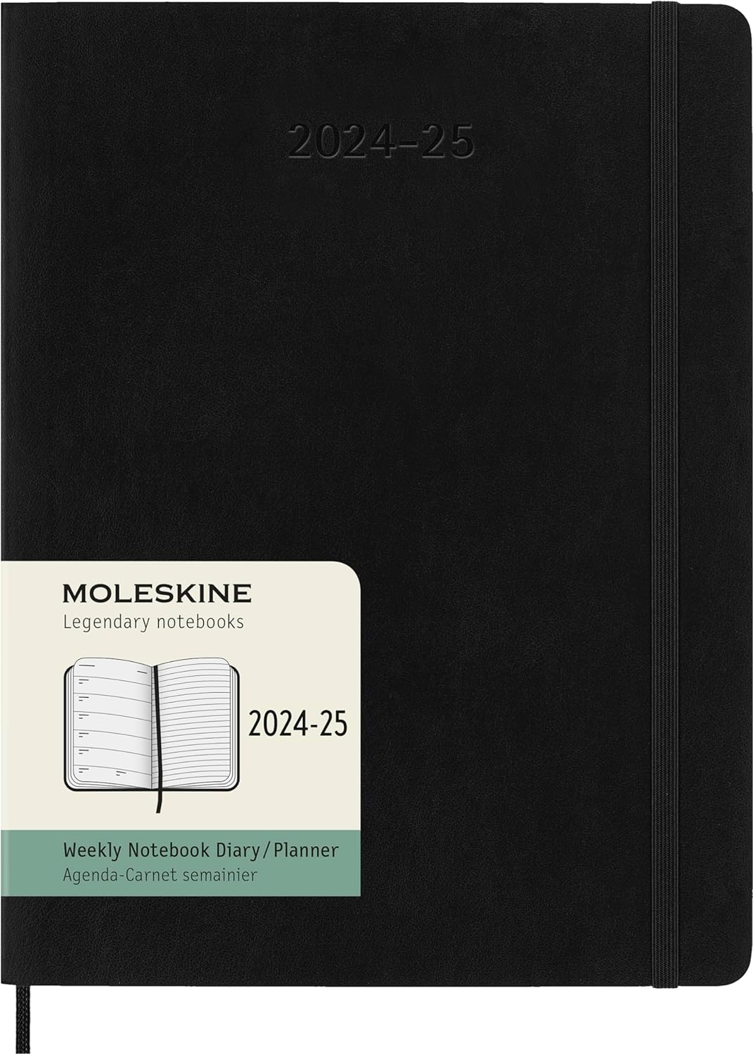 18M Weekly Notebook Black Softcover Xl | Bookazine HK