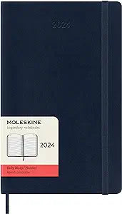  2024 Daily Planner, 12M, Large, Sapphire Blue, Soft Cover | Bookazine HK