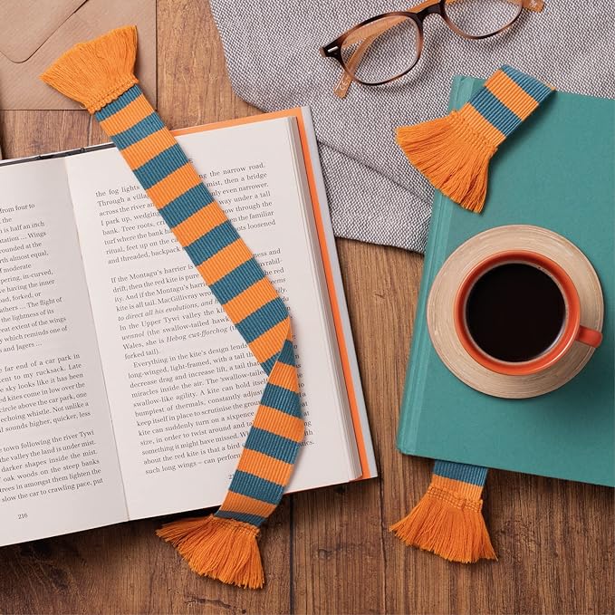 Book Scarf Bookmark Teal Orange | Bookazine HK