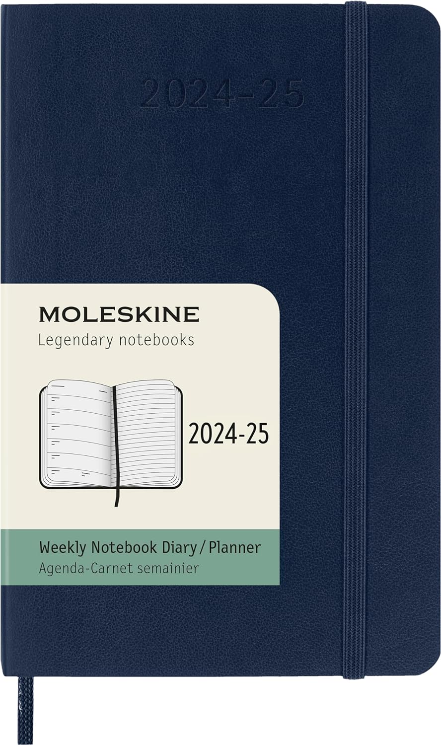 18M Weekly Pocket Notebook Sapphire Blue Softcover | Bookazine HK