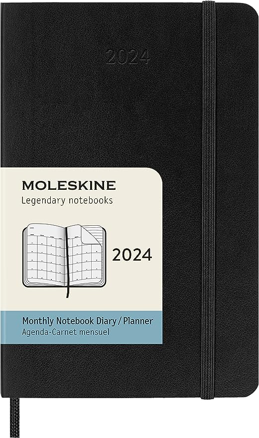 12 Month 2024 Monthly Planner, Soft Cover, Pocket | Bookazine HK