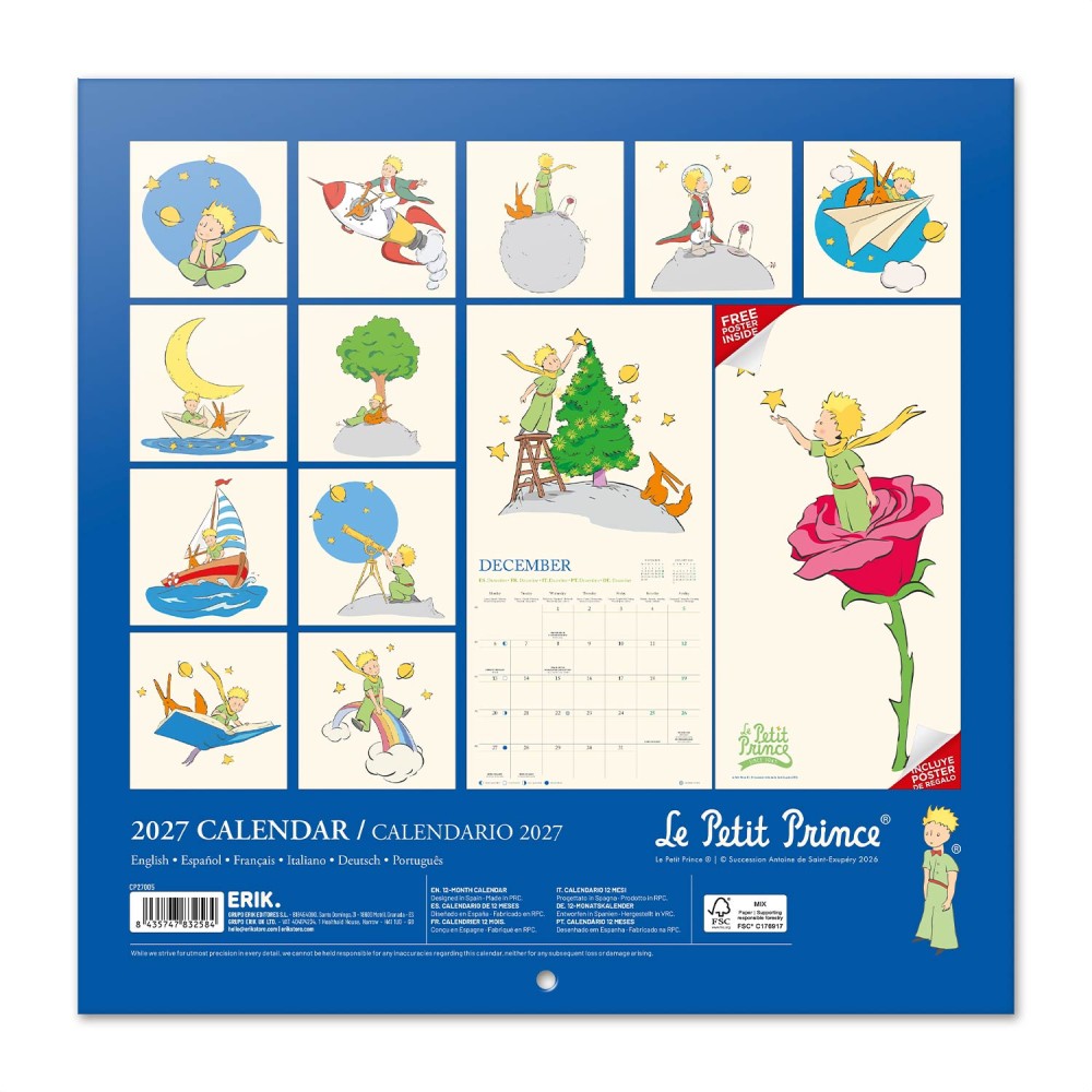 The Little Prince 2027 Wall Calendar