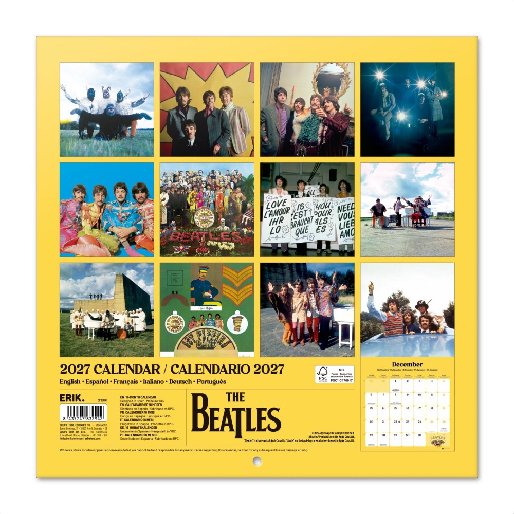 The Beatles 2027 Wall Calendar