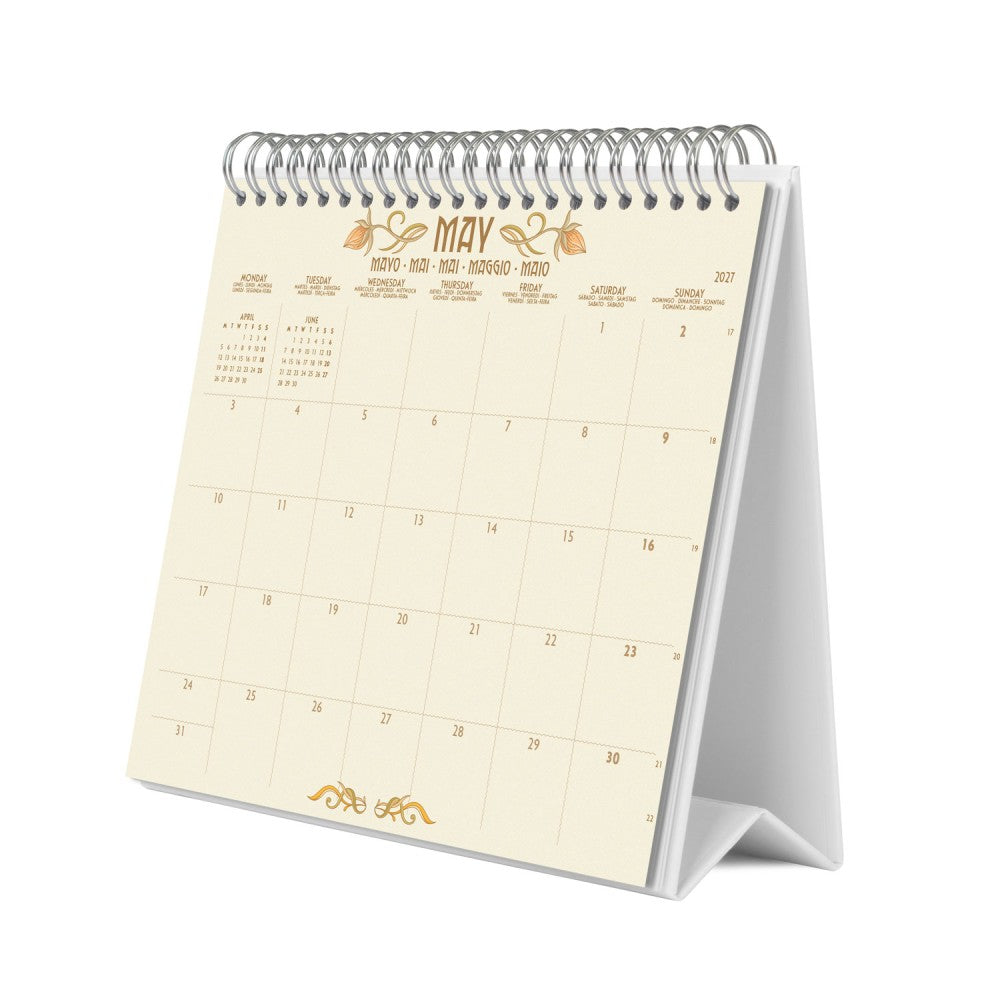 Art Nouveau 2027 Desk Calendar
