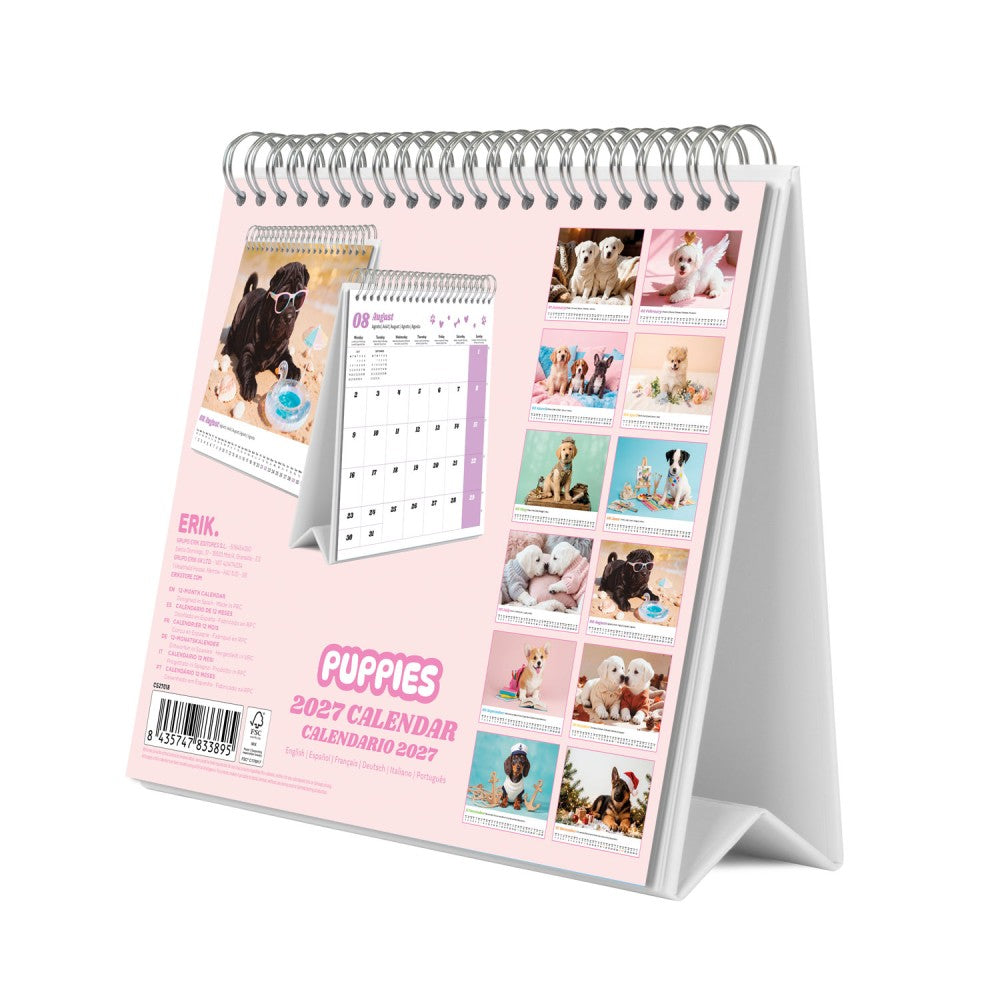 Puppies 2027 Desk Calendar