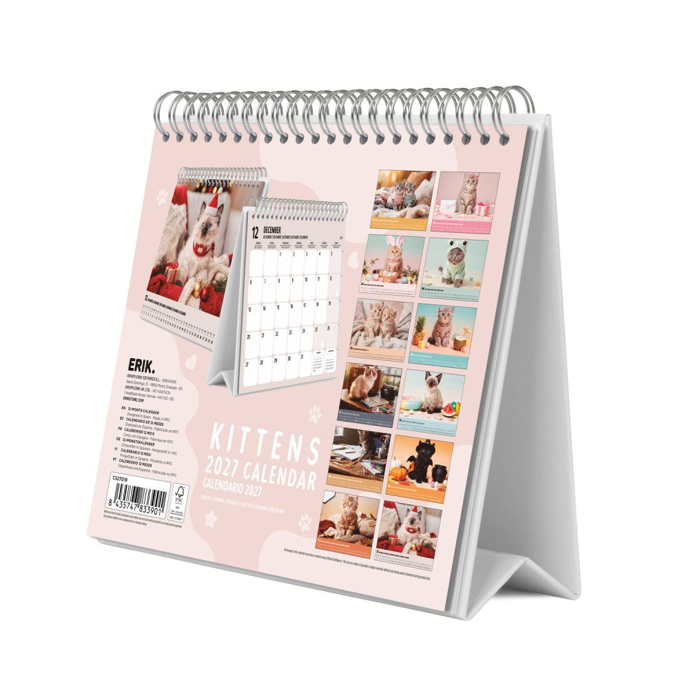 Kittens 2027 Desk Calendar