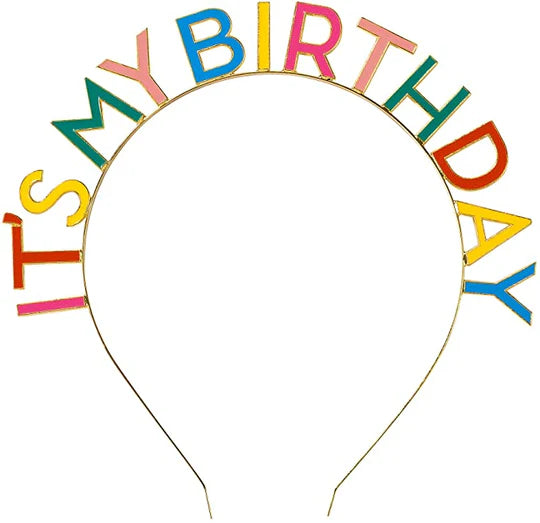 Rainbow It's My Birthday Metal Headband | Bookazine HK