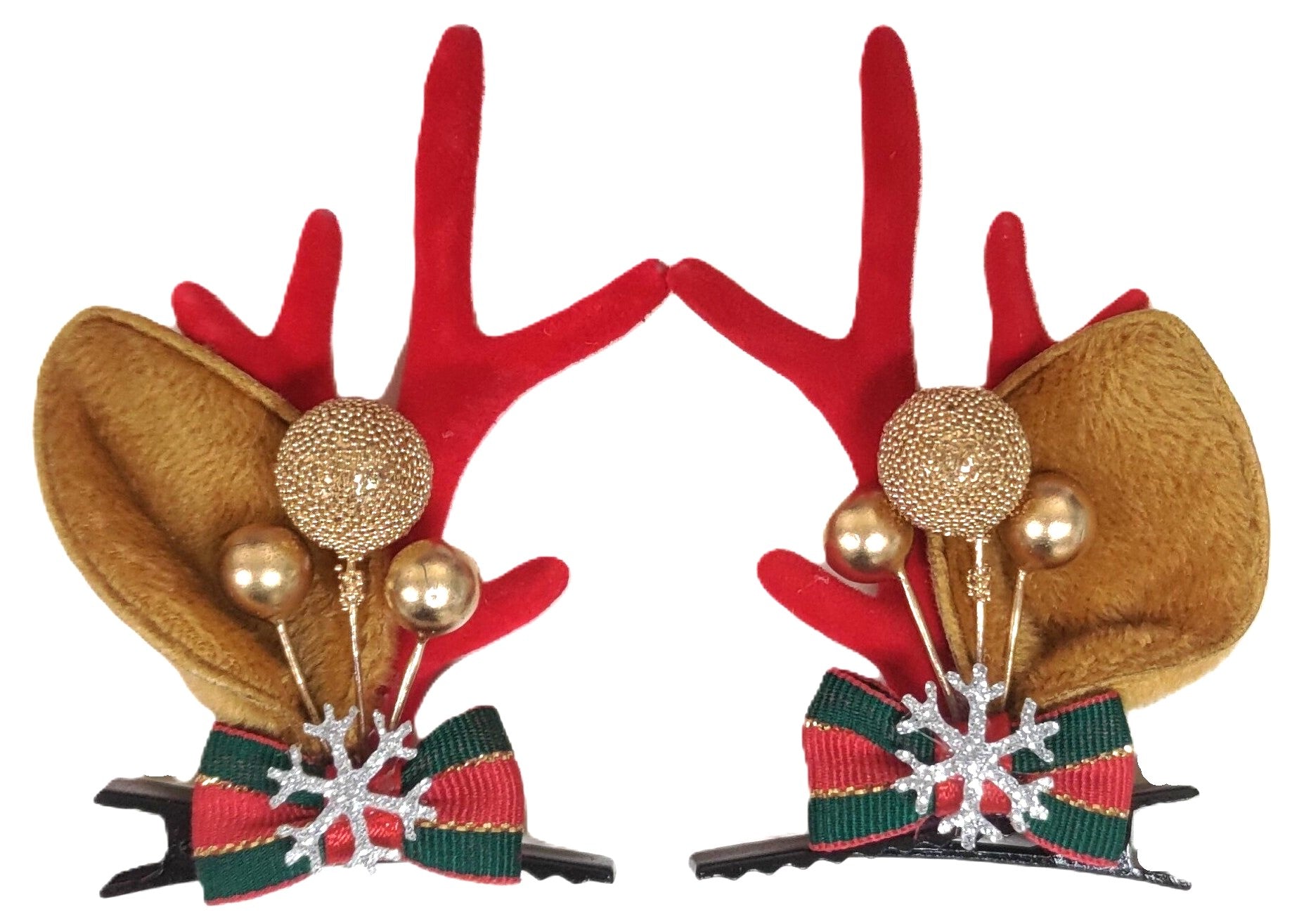 Snowflake Reindeer Ears Hairclip Set Of 2 | Bookazine HK