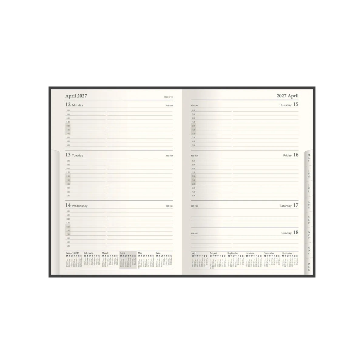 2027 Classic Compact Diary - Black