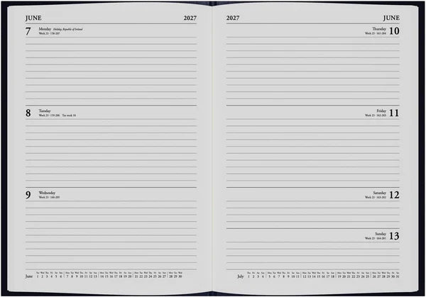 2027 Weekly Planner - Blue