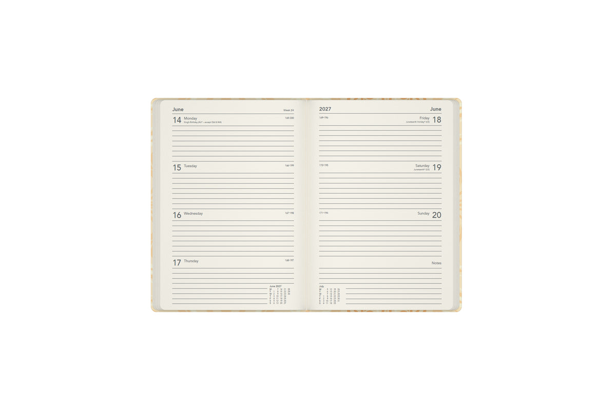 2027 Lavish Lux Diary - White