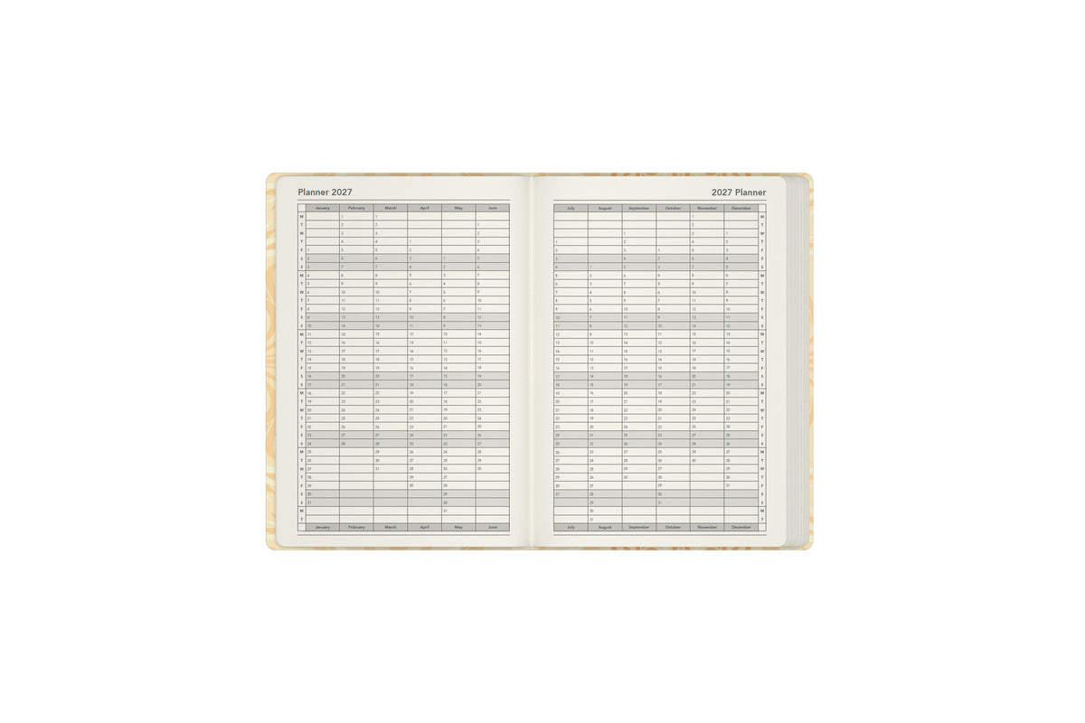 2027 Lavish Lux Diary - White