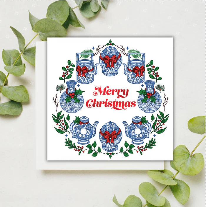 HK Wreath Square Christmas Card | Bookazine HK