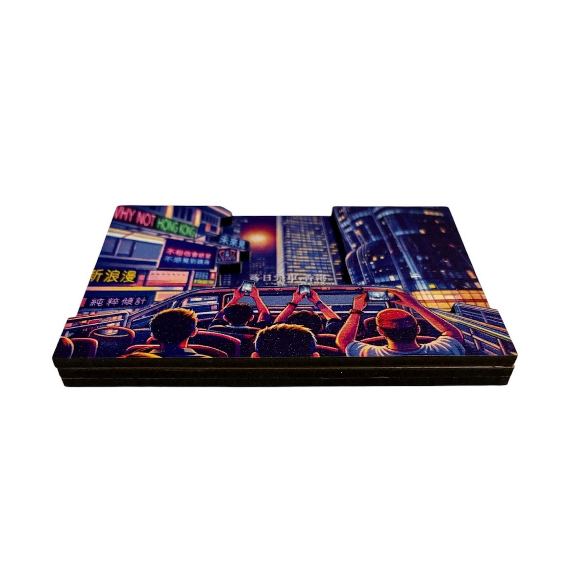 Sunset Bus Three Layers Three Layers Wooden Magnet | Bookazine HK
