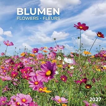 Flowers Wall Calendar With Poster 2027