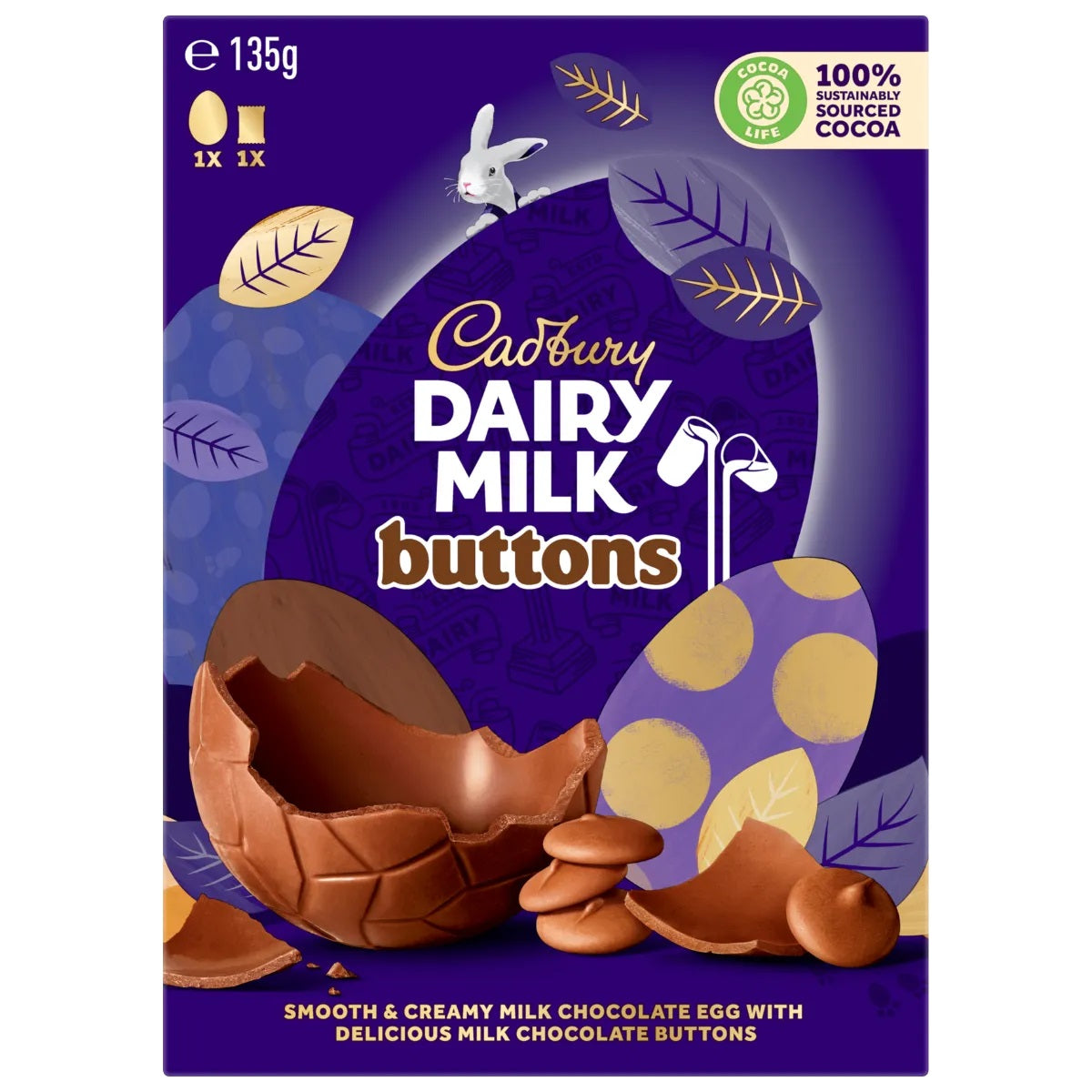 Cadbury Dairy Milk Egg & Buttons Gift Box 135G | Bookazine HK