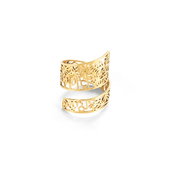 I Am Brave Wrapped Ring - Gold