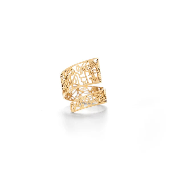 I Am Brave Wrapped Ring - Gold