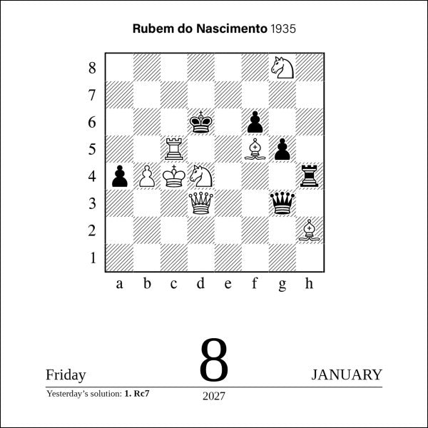 Chess 2027 Box Calendar