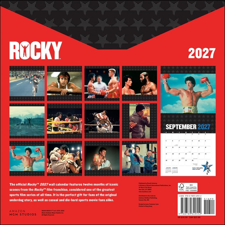 Rocky 2027 Wall Calendar