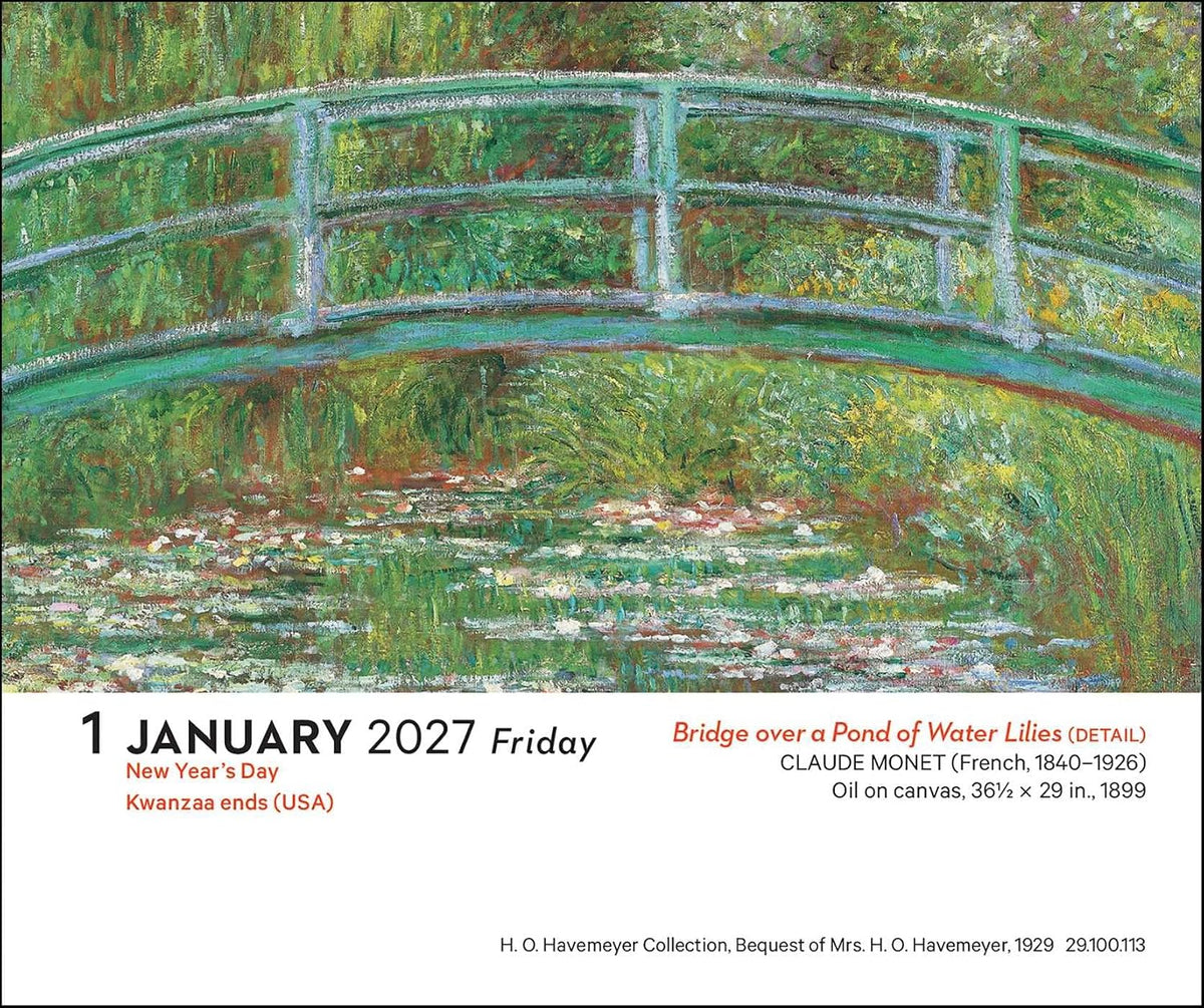 Impressionism And Post-Impressionism 2027 Day-to-Day Calendar
