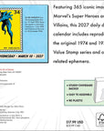 Marvel Value Stamps 2027 Box Calendar