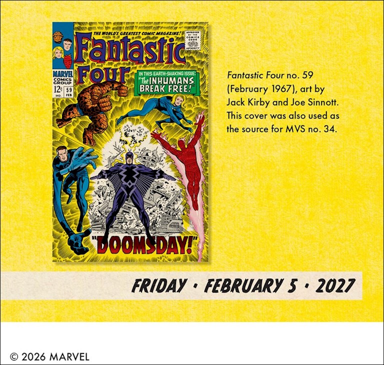 Marvel Value Stamps 2027 Box Calendar