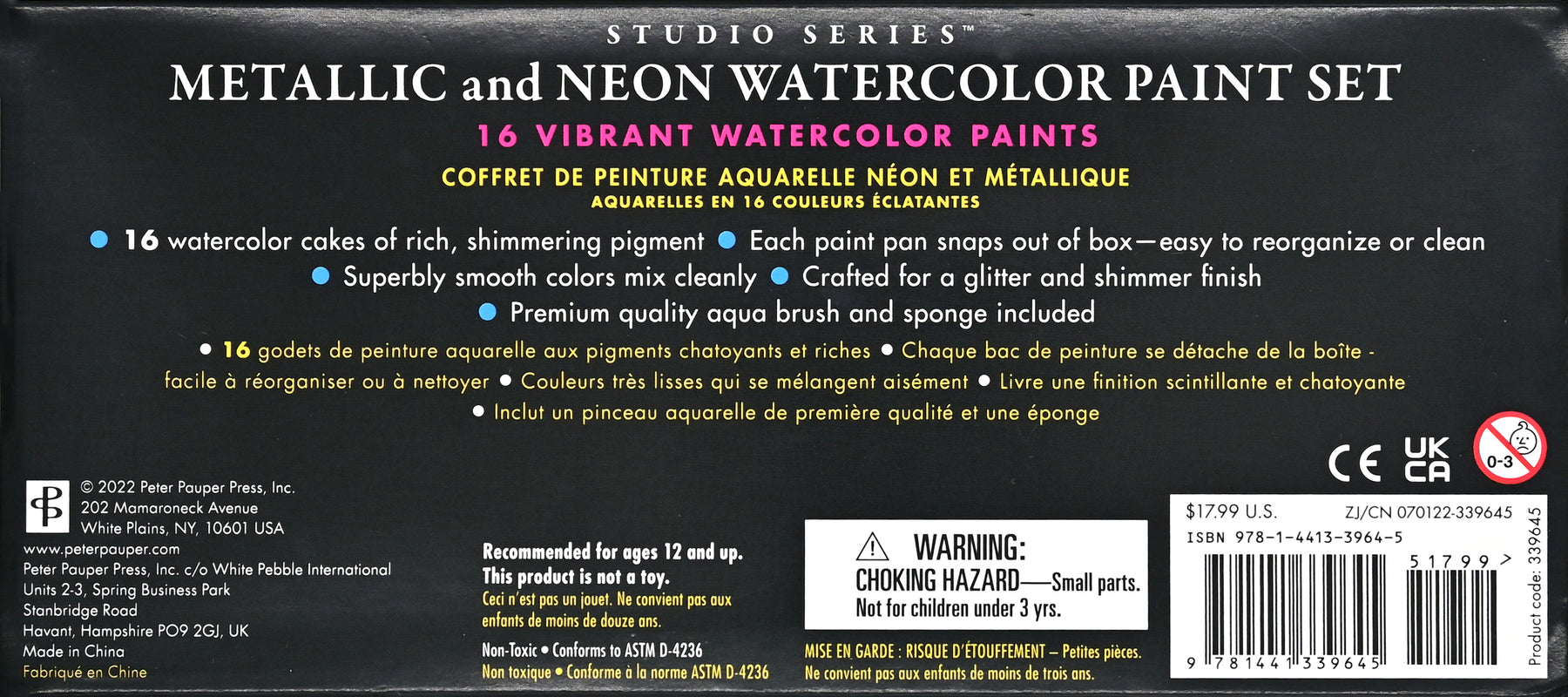 Studio Series Metallic &amp; Neon Watercolor Paint Set