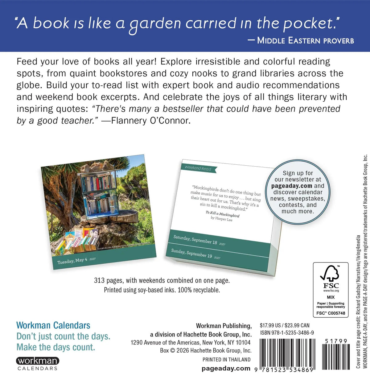 A Book Lovers 2027 Box Calendar