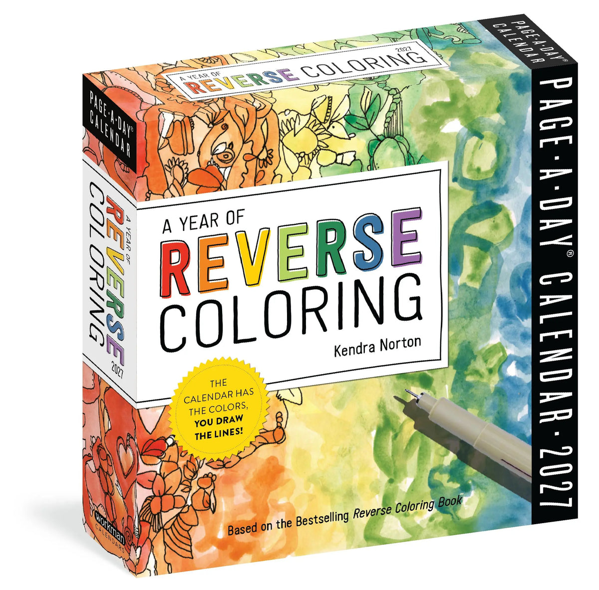 A Year of Reverse Coloring 2027 Box Calendar