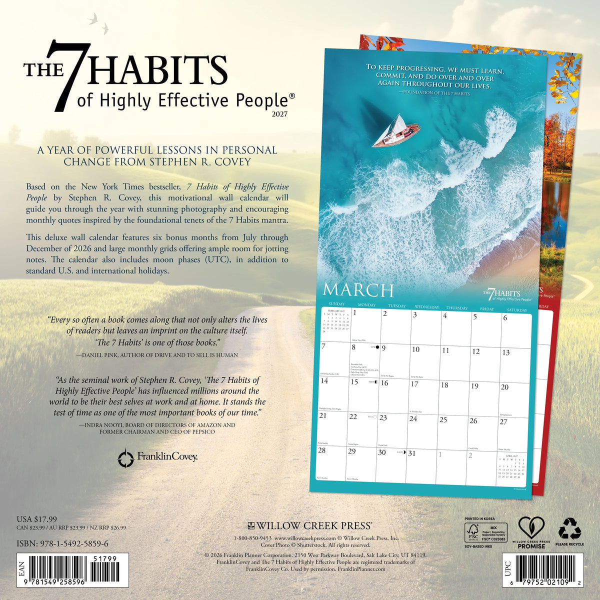 7 Habits of Highly Effective People 2027 Wall Calendar
