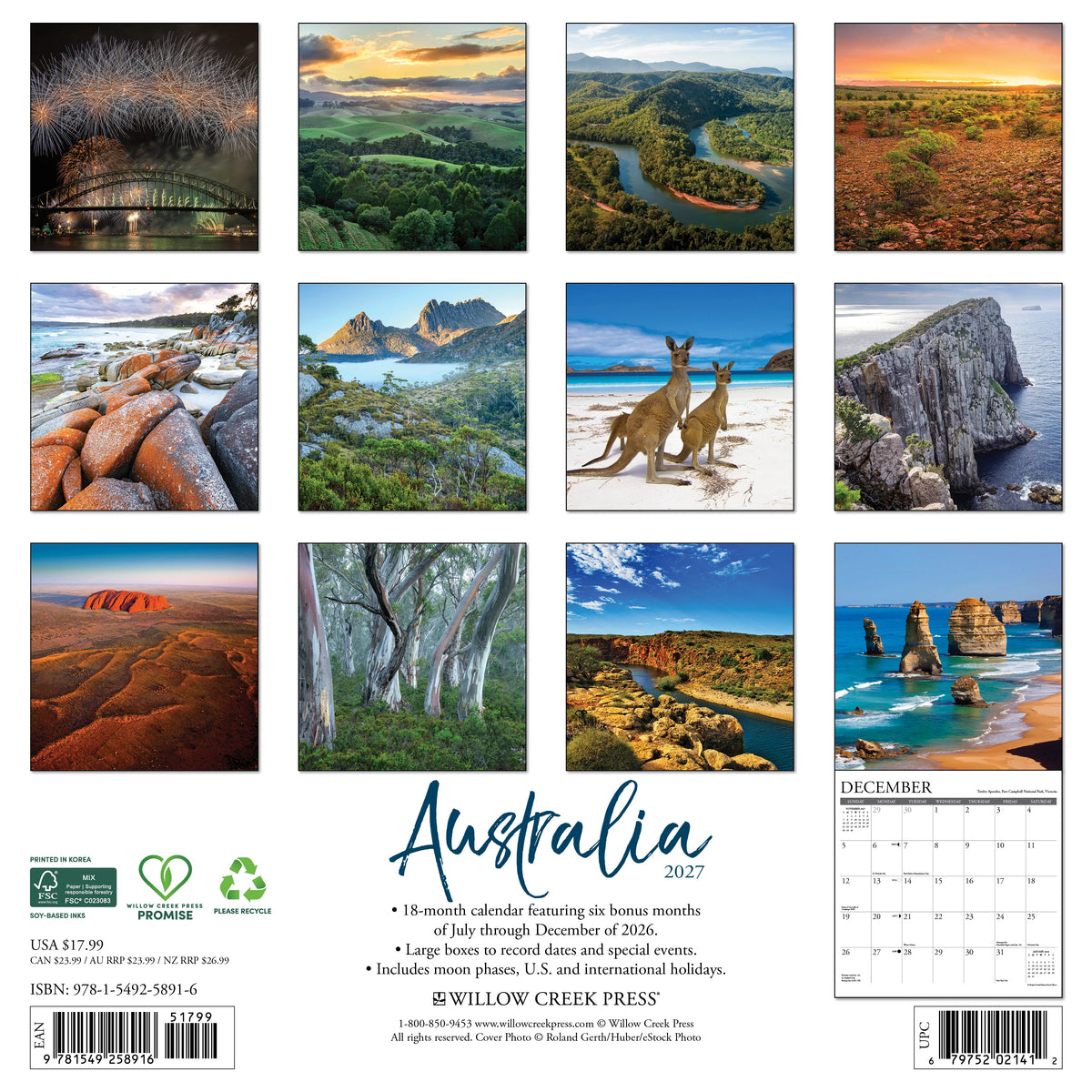 Australia 2027 Wall Calendar