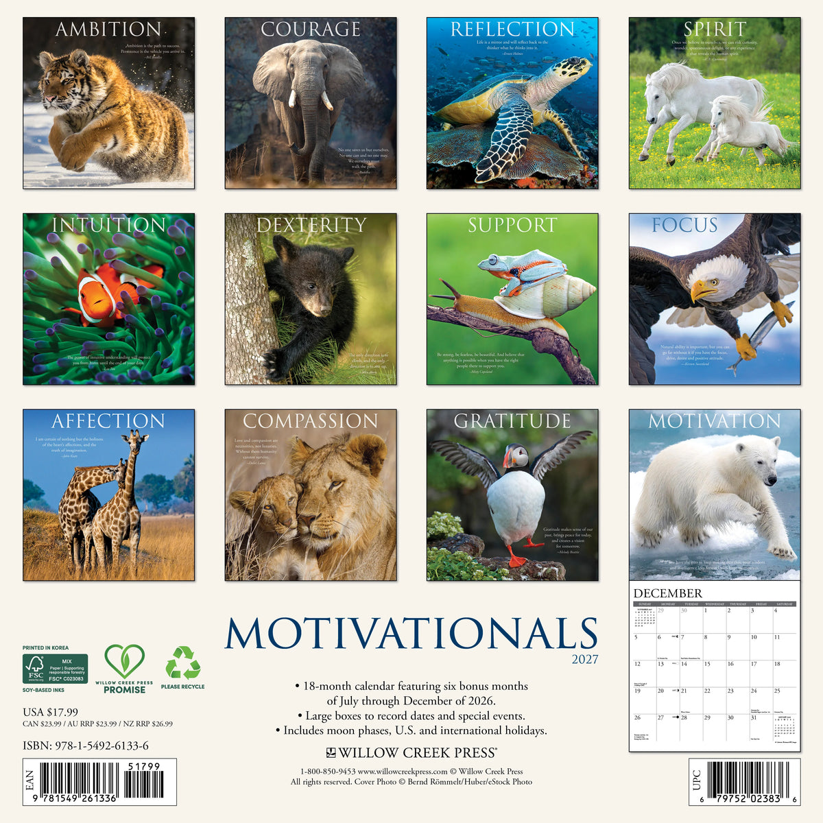 Motivationals 2027 Wall Calendar