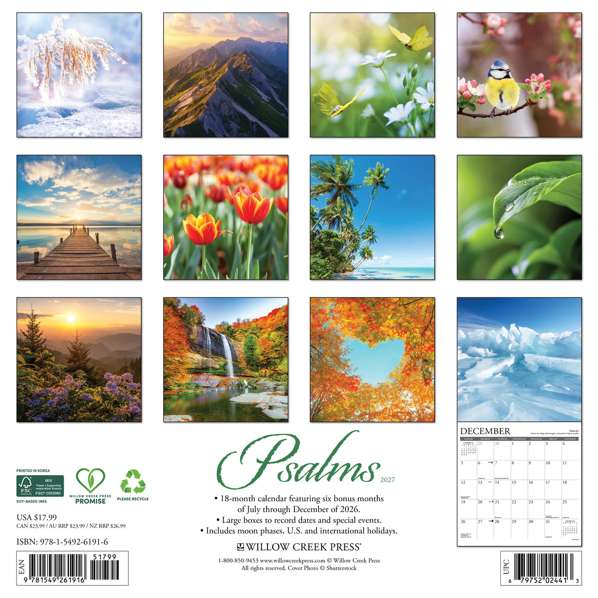 Psalms 2027 Wall Calendar