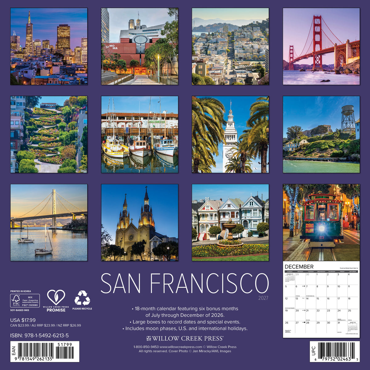 San Francisco 2027 Wall Calendar