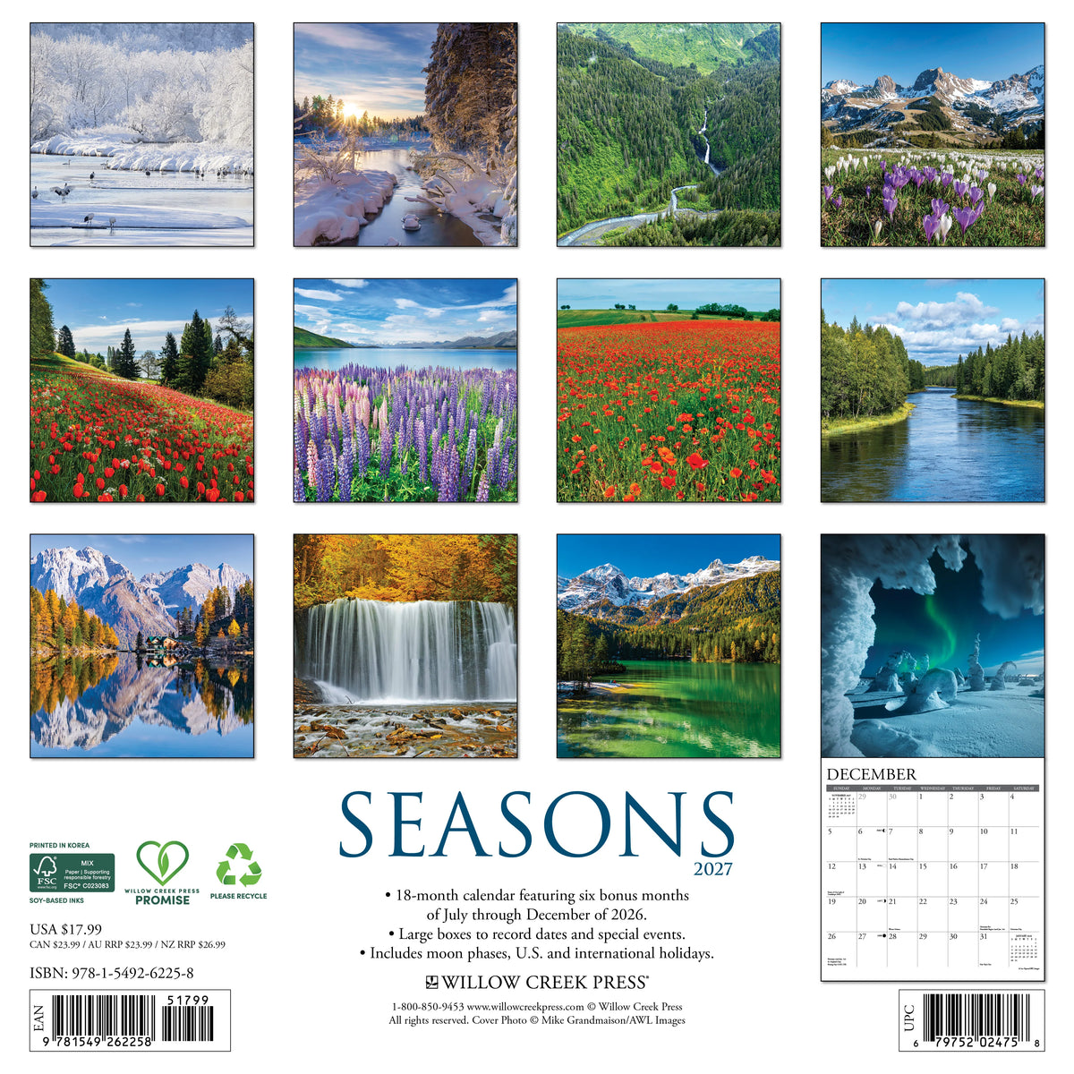 Seasons 2027 Wall Calendar