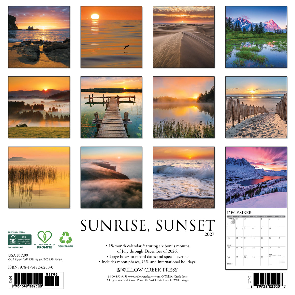Sunrise, Sunset 2027 Wall Calendar
