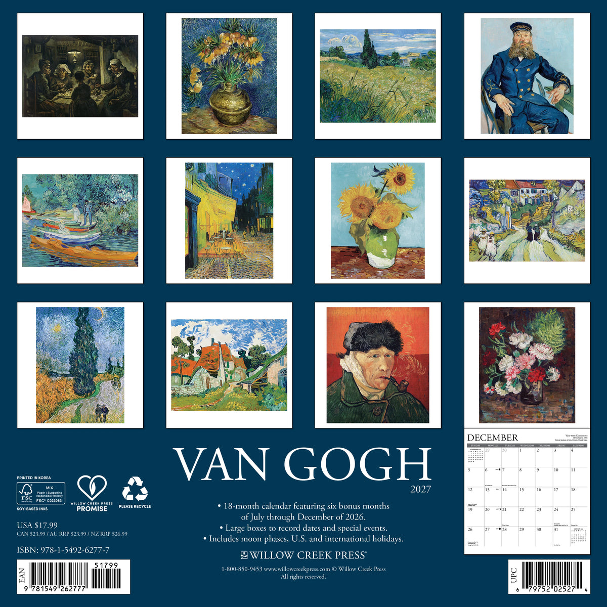 Van Gogh 2027 Wall Calendar