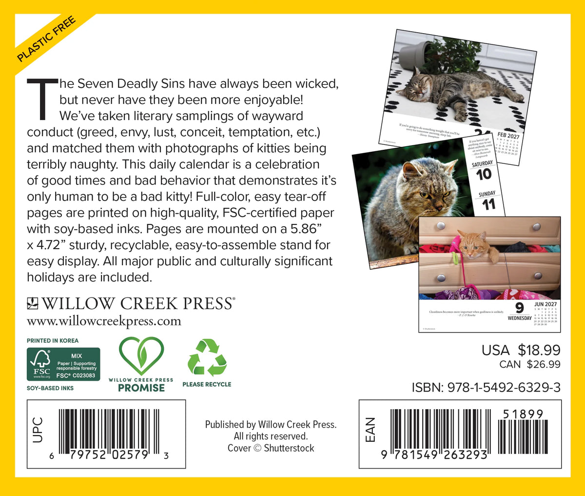Bad Kitties 2027 Box Calendar