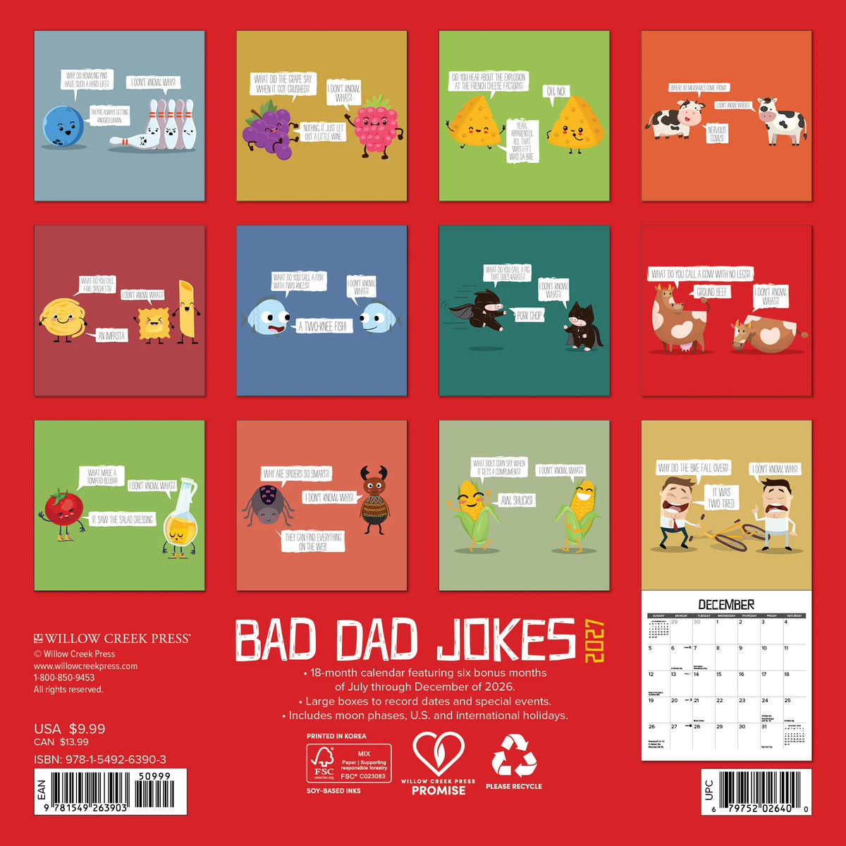 Bad Dad Jokes 2027 Mini Calendar