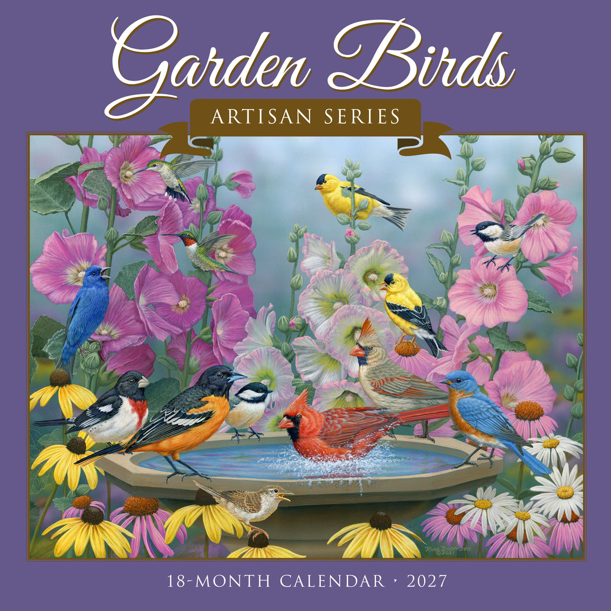 Garden Birds Artisan Series Wall Calendar