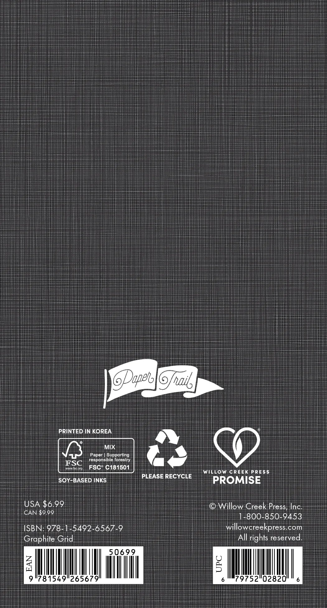 Graphite Grid 2027-28 2-Year Pocket Planner