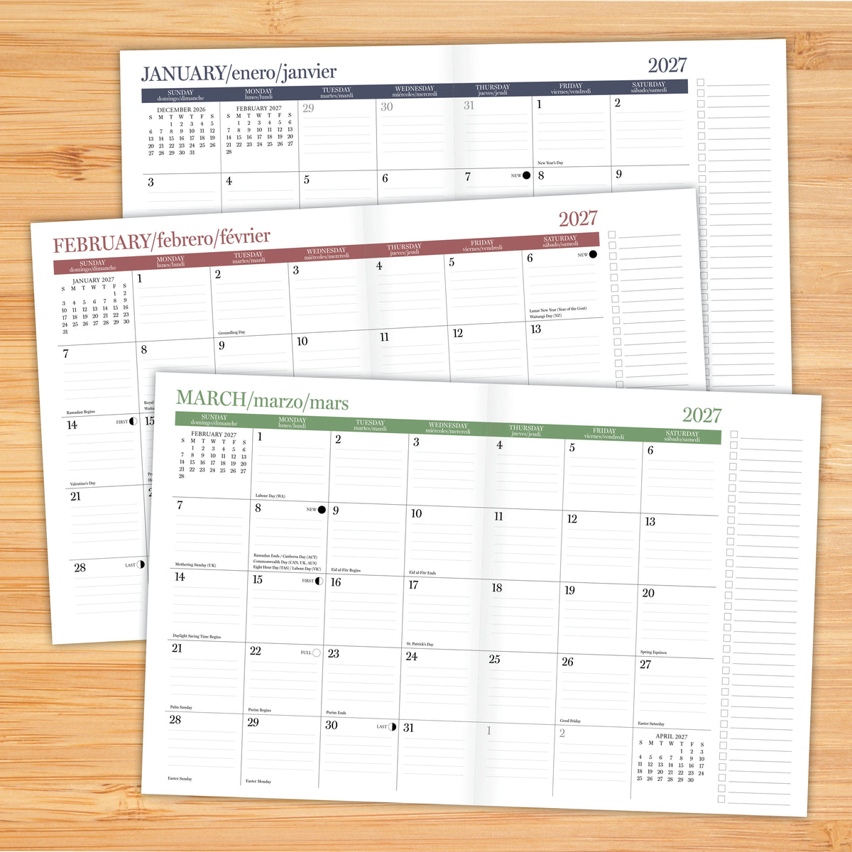 Bookshop Bliss 2027 Monthly Planner