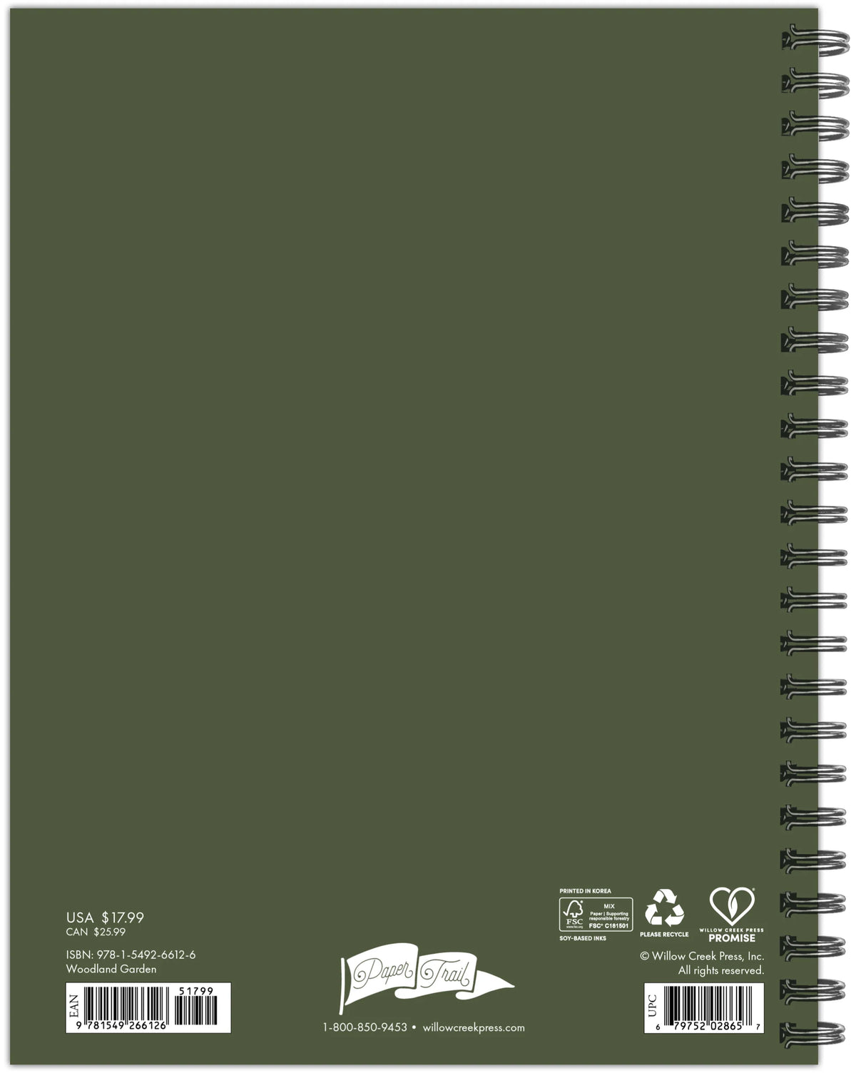 Woodland Garden 2027 Weekly Planner
