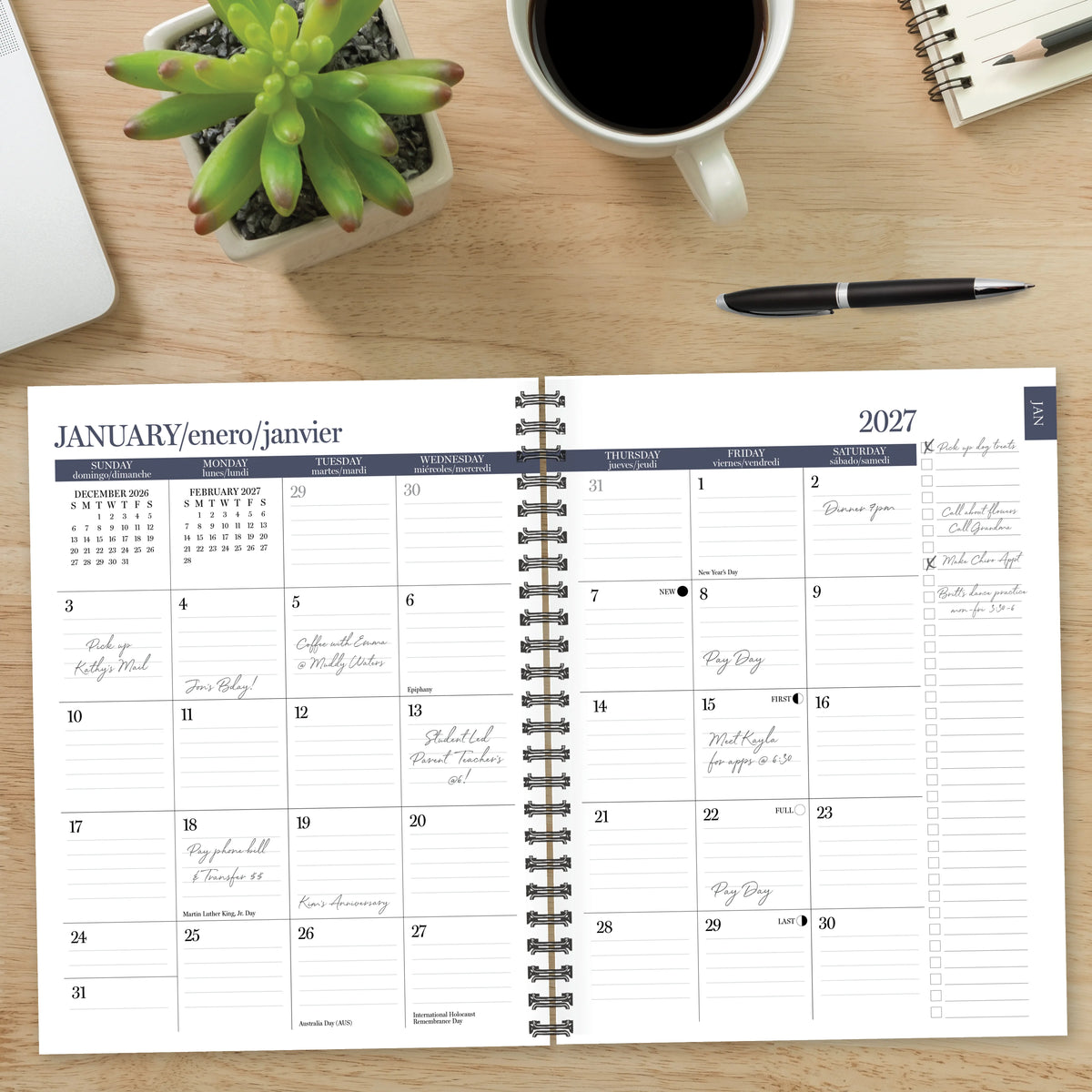 Woodland Garden 2027 Weekly Planner