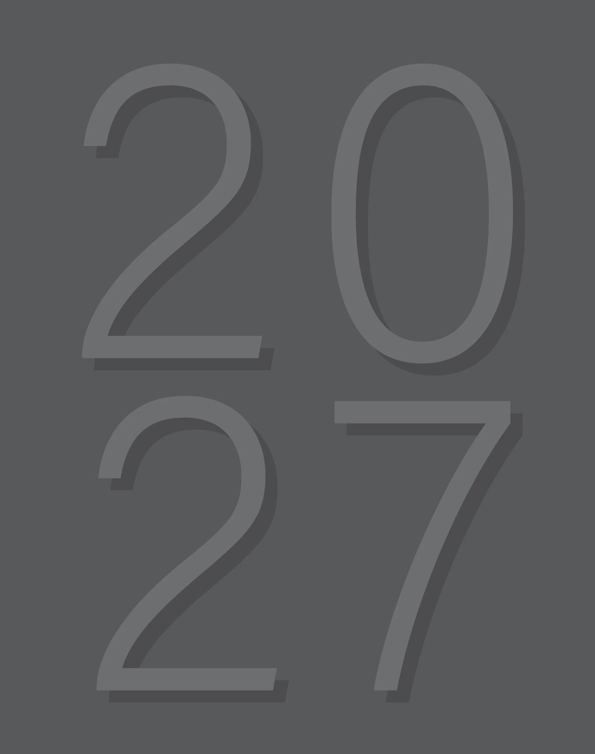 Charcoal 2027 Monthly Planner