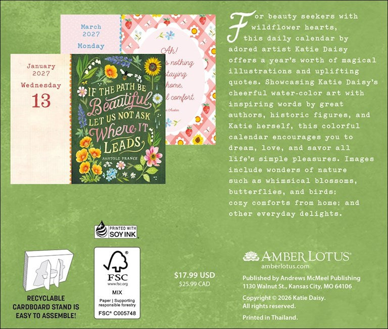Katie Daisy 2027 Box Calendar